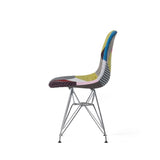 Patchwork Accent Chair Bohemian Style Fabric Chair with Chromed Legs Geometric Pattern Chair, 18"D 56395.00