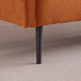 68.5" Modern Lamb Wool Sofa With Decorative Throw Pillows for Small Spaces W848P152953