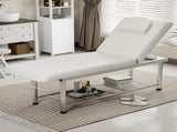Professional Stationary Massage Table, 550lbs Heavy Duty Wide Exam Bed for Treatment, Backrest 91798246
