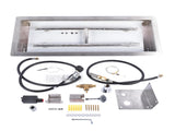 24 x 8-inch Fire Pit Pan Stainless Steel Fire Pit Burner Kit Rectangular Indoor or Outdoor 28311082
