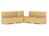 3-Piece L-shaped multifunctional storage bench with padded shoe bench, serves as a kitchen corner 83717301