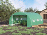 10' x 10' x 7' Tunnel Greenhouse Walk-in Plant Shelter with Transparent PE Cover & Zippers 01661553