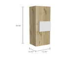 Light Oak and White 3-Shelf Rectangle Medicine Cabinet B06280314
