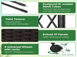2-in-1 Garden Arch with Planter Boxes - Self-Watering System, 8 Lockable Wheels & PE-Coated Metal 96330301