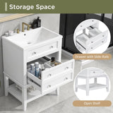 24" Bathroom Vanity Without Sink, Base Only, Solid Wood Frame, Bathroom Storage Cabinet with Drawer WF306247AAK