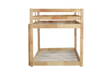 ZNTS Solid Wooden , Solid Rubber Wooden Twin over Twin Loft Bed with Ladder ,Upper and Bottom Bed W504P191652