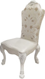 Ivory and Bone White Side Chair with Claw Legs B062P215494
