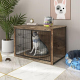 Dog Crate Furniture ,Wooden Dog Crate with Double Doors, Dog Furniture, Indoor Dog Kennel, W331P225794