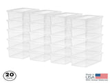 5 Qt. Plastic Storage Bins with Lids, Stackable Storage Containers, Totes, 20Pk 58926254