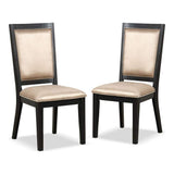 Espresso Set of 2pc Dining Chairs Contemporary Style Wooden Comfort Dining Room Kitchen B011P311023
