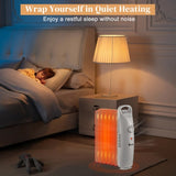 Oil Filled Radiator Heater, 600W Portable Electric Space Heater with Adjustable Thermostat, Overheat 42175871