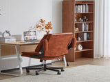 Criss Cross Legged Office Chair with Flip-Up Back Built-In Dynamic Airbag Lumbar Support, Wide Seat 55863101