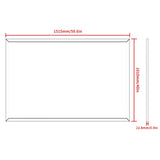 60"x40" Oversized Modern Rectangle Bathroom Mirror with walnut Frame Decorative Large Wall Mirrors W708P297661