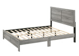 1pc Full Size Rustic Robust Platform Bed Clean-lined Headboard Wood Grain Finish Gray B2741P333944