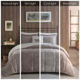 King Plush to Sherpa Down Alternative Comforter Set B035100469