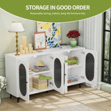 Modern Accent Sideboard Cabinet with Acrylic Doors, Freestanding Storage Cupboard Console Table for W578P186748
