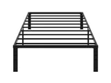 Twin Size Simple Basic Platform Metal Bed Frame - 18 Inch Bed Height,Black 12122450