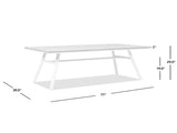 Maiden 71" 6-Seater Teak & Aluminum Patio Dining Table, Natural Teak B2719P245997
