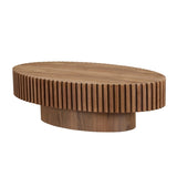 Modern Handcraft Drum Table Length 43.7 inch Ellipse Table for Living Room,Oval Small W2582P188737