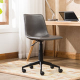 ZNTS Cesena Faux Leather 360 Swivel Air Lift Office Chair, Antique Gray T2574P164794