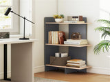 Oak 3-Tier Wooden Bookshelf, Engineered Board 66LBS Per Shelf Anti-Toppling Kit Included 13302808