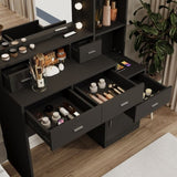 Newly designed smart mirror table with drawers and storage cabinet, table with W1320P147404