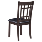 Espresso and Black Lattice Back Side Chairs B062P145598