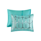 Full/Queen Metallic Printed Comforter Set B03595835