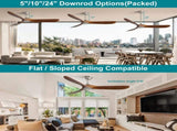 60 Inch Indoor Modern Ceiling Fan With 6 Speed Remote Control 3 Solid Wood Blade For Living Room W934102578