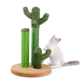 ZNTS Cat Scratching Post Cactus Cat Scratcher Featuring with 3 Scratching Poles and Interactive Dangling 58153982