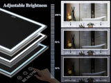 72X32 inch Oversized LED Bathroom Wall Mounted with 3 Color Modes Aluminum Frame Wall W708115598