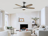 42" 5PCS Plywood Blades Ceiling Fan with Lights Remote Control,Quiet DC Motor Ceiling Fans 6 Speed W3596P462053