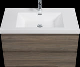 36" Floating Bathroom Vanity with Sink, Modern Wall-Mounted Bathroom Storage Vanity Cabinet with W1573P152699