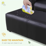 Kids Sofa Set with Footstool-Black 00812977