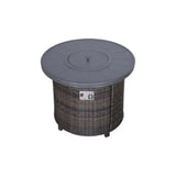 25" H x 32" W Aluminum Propane Outdoor Fire Pit Table B120P270695