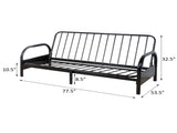 Black Adjustable Futon Frame B062P181350