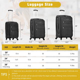 Softside Luggage Expandable 3 Piece Set Suitcase with Duffel Bag Upright Spinner Softshell N732P201004B