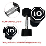 Premium Octagonal Dumbbell, Large Numbers Hard Chrome Plated Handle Dumbbells to Assist with 03893618