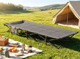 600 LBS Heavy Duty Foldable Camping Cot, 10s Quick Setup Outdoor Sleeping Cot with Cotton-Padded 30872808