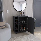Wick Bar Cart with Integrated Wine Storage, Spacious Cabinet and Smooth Rollers B200P188879
