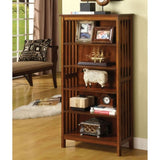 Gorgeous Styling Antique Oak Finish 1pc Media Solid wood Storage Books 5-Shelves Open Cabinet B011P191545