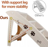 Foldable Dog Ramp Stairs Steps -Tan 88760016