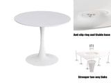 Modern Round Dining Table, 31.5'' Kitchen Dining Room Furniture, Coffee Table, Leisure Table, W2641P192315