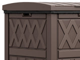 32 Gallon Outdoor Trash Can, Waterproof Resin Garbage Bin with Lid & Drip Tray for Porch Backyard 77315868