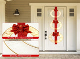 Christmas Wreath Set 3 Festive Wreaths with 450 LEDs, Red Ribbon, IP44 Weatherproof, No Assembly, 08194404