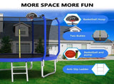 10FT Trampoline with Basketball Hoop, ASTM Approved Reinforced Type Outdoor Trampoline with W1163P446881