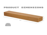 60'' Fireplace Mantel Fir Wood Wall-Mounted & Floating Shelf for Home Decor with Flat Surface W2640P386627