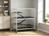50 Inch Tall Rolling Ferret Chinchilla Cage Small Animal Pet Habitat with Hammock, 4 Doors, 89398696