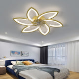 Modern Ceiling Fan with Lights Remote Control, 3 Light Color 6 Speeds,Gold Color Ceiling Fan Lamp W1962P237610
