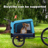 2-in-1 Bike Trailer & Push Cart for Pets - Detachable Bike Hitch & Push Handle Included W1364133910